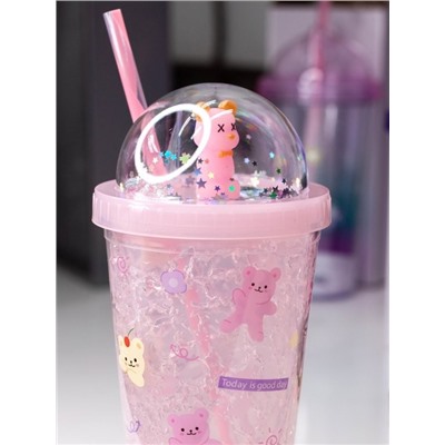 Тамблер "Hello bear", pink (450 ml)