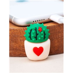 Защитная насадка для провода "Cactus love", white