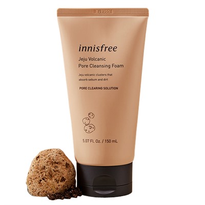 Innisfree Jeju Volcanic Pore Очищающая пенка с вулканической глиной