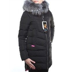 163-096 Пальто зимнее женское (холлофайбер, натуральный мех чернобурки) размер 48