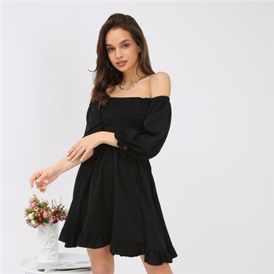 Платье женское, цвет черный, размер 42, арт.11.0111
