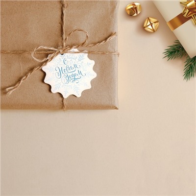 Шильдик на подарок Новый год «Снежинка», 6,5 ×6,5  см