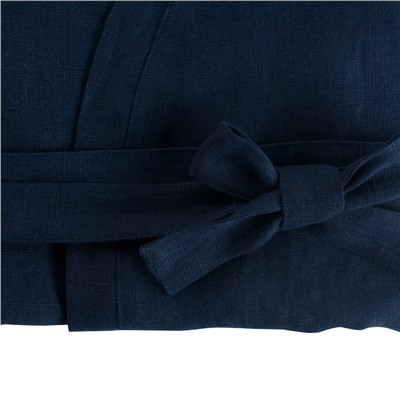 Халат из умягченного льна темно-синего цвета Essential, размер M