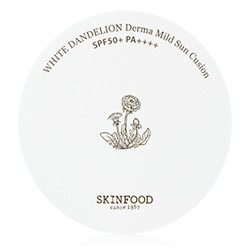 SKINFOOD White Dandelion Derma Mild sun cushion Солнцезащитный крем SPF50+ PA++++