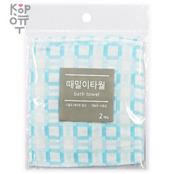 Sungbo Cleamy Bath Towel - Мочалка-варежка для лица и тела из вискозы без подклада с рисунком (жёсткая, массажная) 14 * 16см. (2 шт.),