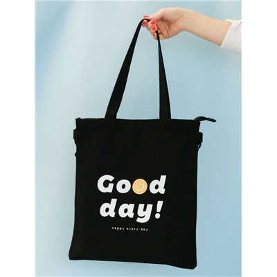 Сумка шоппер "Good day", black