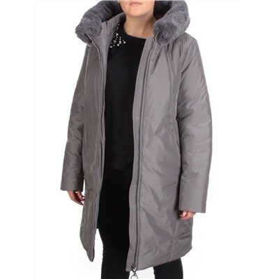 22823 GRAY Куртка зимняя женская NICE ART (верблюжья шерсть) размер 48/50