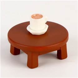 Миниатюра кукольная «Столик с чашкой», набор 2 шт., размер 1 шт. — 3,5 × 3,5 × 2,5 см