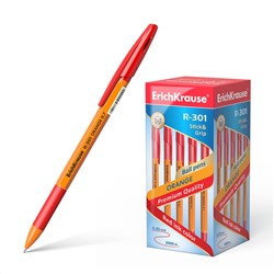 Ручка шариковая ErichKrause® R-301 Orange Stick&Grip красн. 0,7мм 43189/50/Китай Подробнее