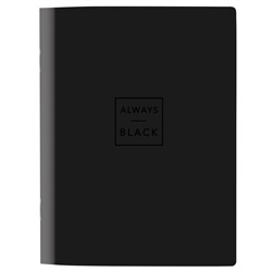 Тетрадь общая Attache Selection Квадрат Black 165x220 мм 48л клетка скрепка