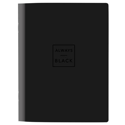 Тетрадь общая Attache Selection Квадрат Black 165x220 мм 48л клетка скрепка