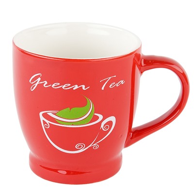 Кружка керамическая "Green tea" v=230мл. (4вида) (min12) (транспортная упаковка)
