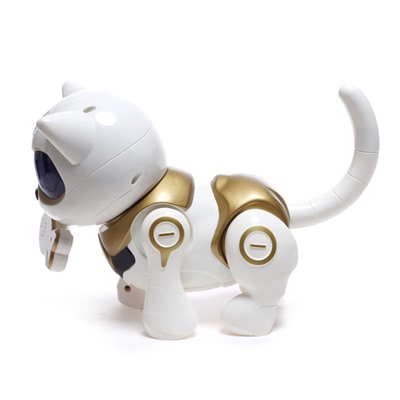 Робот-кошка интерактивная «Шерри», русское озвучивание, световые и звуковые эффекты, цвет золотой, уценка