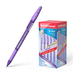 Ручка шариковая ErichKrause® R-301 Violet Stick&Grip 0.7 фиолетовый 44592/50/Россия