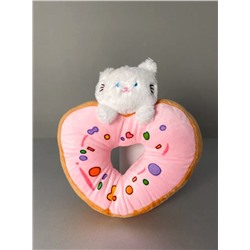 Мягкая игрушка "Cat donut", pink, 20 см