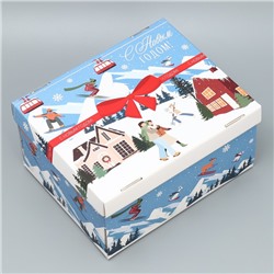 Коробка складная «Новогодний город», 31.2 х 25.6 х 16.1 см
