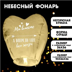 Фонарик желаний «Мы вместе», сердце, цвета МИКС