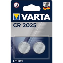 Батарейки Varta CR2025 литиевые, 2шт