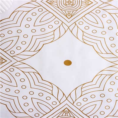 Клеёнка на стол на нетканой основе Доляна «Авангард», ширина 137 см, рулон 20 м, общая толщина 0,2 мм, цвет белый