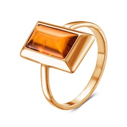 Золотое кольцо с янтарем - 593