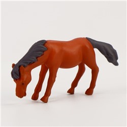 Миниатюра кукольная «Лошадка», набор 2 шт., размер 1 шт. — 4,5 × 2,5 × 1 см, цвет коричневый