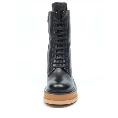 DMD-M7063 BLACK Ботинки зимние женские (натуральная кожа, натуральный мех) размер 38