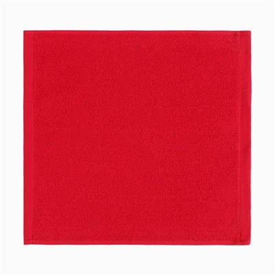 Салфетка махровая 30х30см (фас 5шт) красный,360 г/м, хл100%