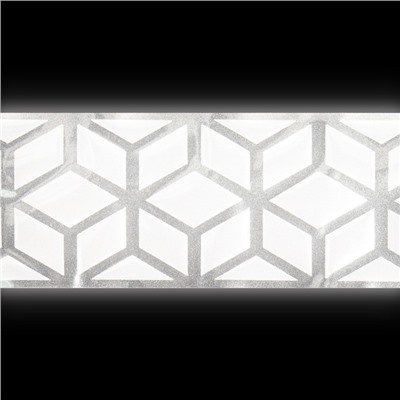 Светоотражающая лента-термонаклейка «Снежинки», 5,5 см, 1 ± 0,1 м, цвет серый