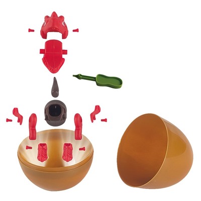 Конструктор винтовой «Мир динозавров», сюрприз в яйце, с отверткой, 5 видов, МИКС