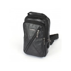 Рюкзак (сумка)  муж искусственная кожа Battr-2106/2  (однолямочный)  1отд,  плечевой ремень,  3внеш карм,  черный 242067