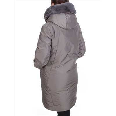 22823 GRAY Куртка зимняя женская NICE ART (верблюжья шерсть) размер 48/50