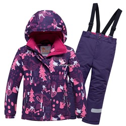 Детский зимний горнолыжный костюм фиолетового цвета 8928F