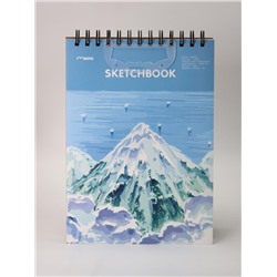 Скетчбук (B5) "Mountain landscape", blue (18*25) 30 л. 130 г/м