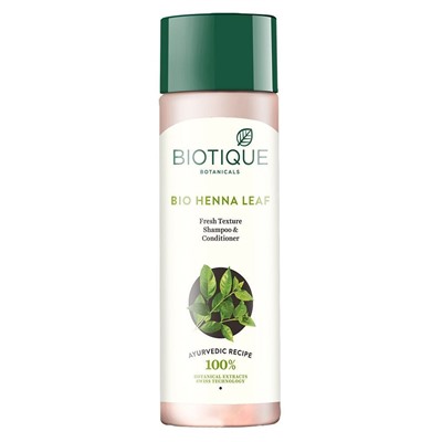 Biotique Bio Henna Leaf Fresh Texture Shampoo & Conditioner 120ml / Био Шампунь и Кондиционер с Листьями Хны 120мл