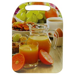Доска разделочная деревянная "Апельсиновый сок" 29х21х0,6см (Россия)