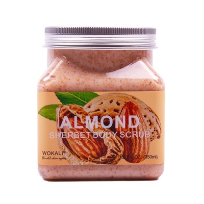 WOKALI, Скраб для тела с Миндалем Sherbet Body Scrub Almond, 350 мл