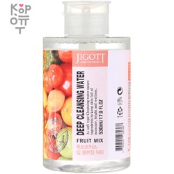 Jigott Fruit Mix Deep Cleansing Water - Очищающая вода с экстрактом фруктов 530мл.,