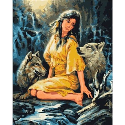 Картина по номерам 40х50 - Три волчицы