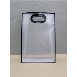 Пакет подарочный (L) "Frame transparent", black (35*24*10)