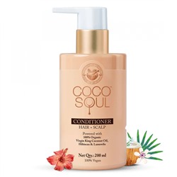 COCO SOUL Hair & Scalp Conditioner 100% Organic 200ml / Кондиционер-Ополаскиватель для Волос и Кожи Головы 100% Органический 200мл