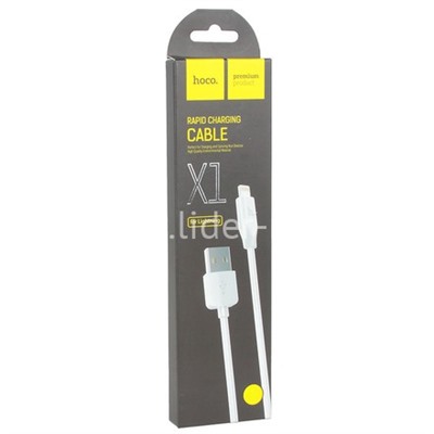 USB кабель для iPhone 5/6/6Plus/7/7Plus 8 pin 3.0м HOCO X1 (белый)