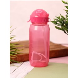 Спортивная бутылка "Classic" с трубочкой, pink (400 ml)