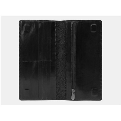 Кожаное портмоне с росписью из натуральной кожи «PR001 Black Утренняя сова»