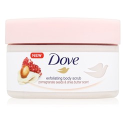 Dove Exfoliating Body Scrub Pomegranate Seeds & Shea Butter Отшелушивающий скраб для тела с семенами граната и маслом ши 225 мл