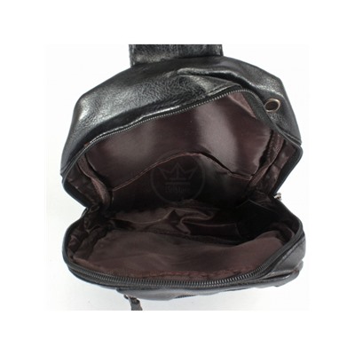Рюкзак (сумка)  муж искусственная кожа Battr-1901  (однолямочный),  USB-заряд,  1отд,  плечевой ремень,  2внеш карм,  черный 242052