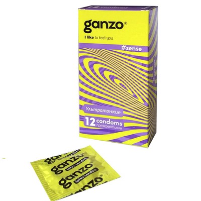 Ganzo  презервативы  Ультра тонкие  Sense  12 шт.