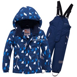 Детский зимний горнолыжный костюм темно-синего цвета 8911TS