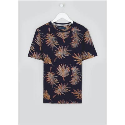 Palm Leaf Print T-Shirt