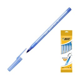 Набор ручек шариковых 4 штуки BIC "Round Stic Classic", узел 1.0 мм, среднее пиьсмо, синие чернила