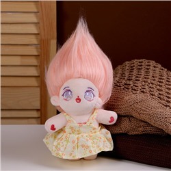 Кукла «Идол», розовые волосы, в жёлтом платье